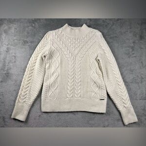 Abercrombie & Fitch Cream Cable Knit Sweater